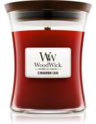 Woodwick Cinnamon Chai dišeča sveča z lesenim stenjem 275 g