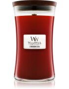 Woodwick Cinnamon Chai dišeča sveča z lesenim stenjem 609.5 g