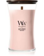 Woodwick Coastal Sunberry dišeča sveča z lesenim stenjem 610 g