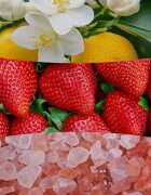 Woodwick Coastal Sunberry dišeča sveča z lesenim stenjem 85 g
