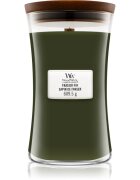 Woodwick Frasier Fir dišeča sveča z lesenim stenjem 609.5 g