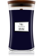 Woodwick Hinoki Dahlia dišeča sveča z lesenim stenjem 610 g