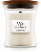 Woodwick Island Coconut dišeča sveča z lesenim stenjem 275 g