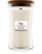 Woodwick Island Coconut dišeča sveča z lesenim stenjem 609.5 g