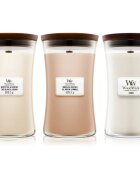 Woodwick Linen Tea & Sea Salt set darilni set