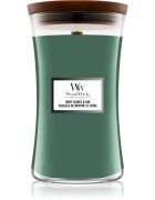 Woodwick Mint Leaves & Oak dišeča sveča z lesenim stenjem 609.5 g