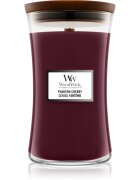 Woodwick Phantom Cherry dišeča sveča z lesenim stenjem 609.5 g
