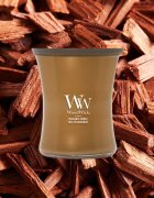 Woodwick Precious Metals Volkanic Orris dišeča sveča 275 g