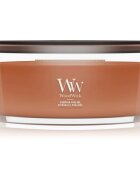 Woodwick Pumpkin Praline dišeča sveča z lesenim stenjem 453.6 g