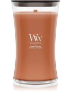 Woodwick Pumpkin Praline dišeča sveča z lesenim stenjem 610 g