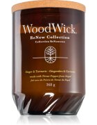 Woodwick Renew Ginger & Tumeric dišeča sveča z lesenim stenjem 368 g