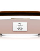 Woodwick Rosewood dišeča sveča z lesenim stenjem (hearthwick) 453.6 g