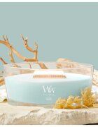 Woodwick Sea Spray dišeča sveča z lesenim stenjem 453.6 g