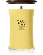 Woodwick Solar Orchid dišeča sveča z lesenim stenjem 610 g