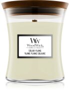 Woodwick Solar Ylang dišeča sveča z lesenim stenjem 275 g