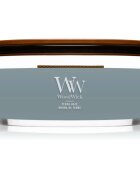 Woodwick Terra Haze dišeča sveča z lesenim stenjem (hearthwick) 453 g