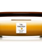 Woodwick Trilogy Café Sweets dišeča sveča z lesenim stenjem (hearthwick) 453.6 g