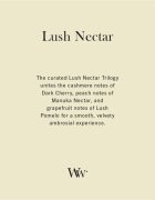 Woodwick Trilogy Lush Nectar dišeča sveča z lesenim stenjem 610 g