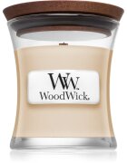 Woodwick Vanilla Bean dišeča sveča z lesenim stenjem 85 g