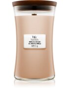 Woodwick Vanilla & Sea Salt dišeča sveča z lesenim stenjem 609.5 g