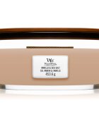 Woodwick Vanilla & Sea Salt dišeča sveča z lesenim stenjem (hearthwick) 453.6 g