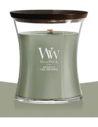 Woodwick Verdant Fig dišeča sveča z lesenim stenjem 275 g