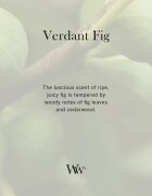 Woodwick Verdant Fig dišeča sveča z lesenim stenjem 275 g