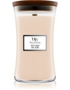 Woodwick White Honey dišeča sveča z lesenim stenjem 609.5 g