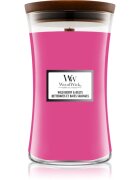 Woodwick Wild Berry & Beets dišeča sveča z lesenim stenjem 609.5 g