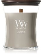 Woodwick Wood Smoke dišeča sveča z lesenim stenjem 275 g