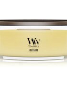 Woodwick Yuzu & Vetiver dišeča sveča z lesenim stenjem 453.6 g
