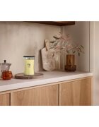 Woodwick Yuzu & Vetiver dišeča sveča z lesenim stenjem 610 g
