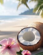 Yankee Candle Coconut Beach dišeča sveča Signature 110 g