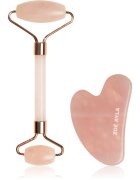 Zoë Ayla Rose Quartz Facial Roller And Gua Sha Tool darilni set za obraz