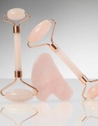 Zoë Ayla Rose Quartz Facial Roller And Gua Sha Tool darilni set za obraz