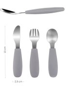 Zopa Silicone Children's Cutlery pribor za otroke 6 m+ Dove Grey 3 kos