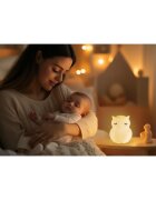Zopa Silicone LED Lamp with Music Size L nočna lučka z melodijo Owl 1 kos