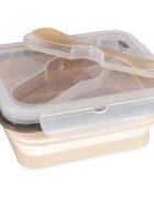 Zopa Silicone Lunch Box Small jedilni set Sand Beige 15x75 cm 1 kos