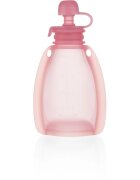 Zopa Silicone Refillable Baby Food Pouch vrečka za hrano 0 m+ Transparent Pink 120 ml