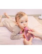 Zopa Silicone Refillable Baby Food Pouch vrečka za hrano 0 m+ Transparent Pink 120 ml
