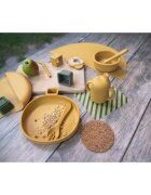 Zopa Silicone Set jedilni set za otroke Mustard Yellow