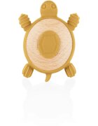 Zopa Silicone Wooden Teether Turtle grizalo 0 m+ Mustard Yellow 1 kos