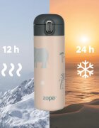 Zopa Thermo Bottle termovka s slamico Pistacio Green 1 kos