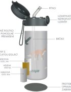 Zopa Thermo Bottle with Silicone Holder and Drinking Spout termovka s slamico 1 kos