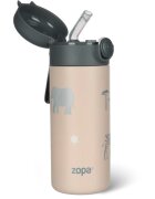 Zopa Thermo Bottle with Silicone Holder and Drinking Spout termovka s slamico Safari 1 kos