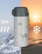 Zopa Thermo Bottle with Silicone Holder and Drinking Spout termovka s slamico Safari 1 kos