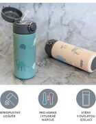 Zopa Thermo Bottle with Silicone Holder and Drinking Spout termovka s slamico Safari 1 kos