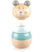 Zopa Wooden Rings Toy animal natikanka z motivom živali iz lesa Bear 1 kos