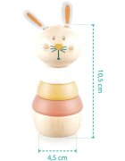 Zopa Wooden Rings Toy animal natikanka z motivom živali iz lesa Bear 1 kos