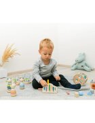 Zopa Wooden Rings Toy animal natikanka z motivom živali iz lesa Bear 1 kos
